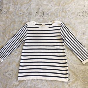 Navy and Cream Striped Sweater